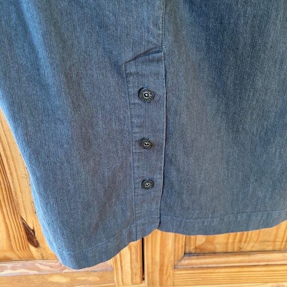 Christopher & Banks Skirt Pencil Stretch Midi Gray/Olive Green Women's Size 6 - Picture 3 of 6